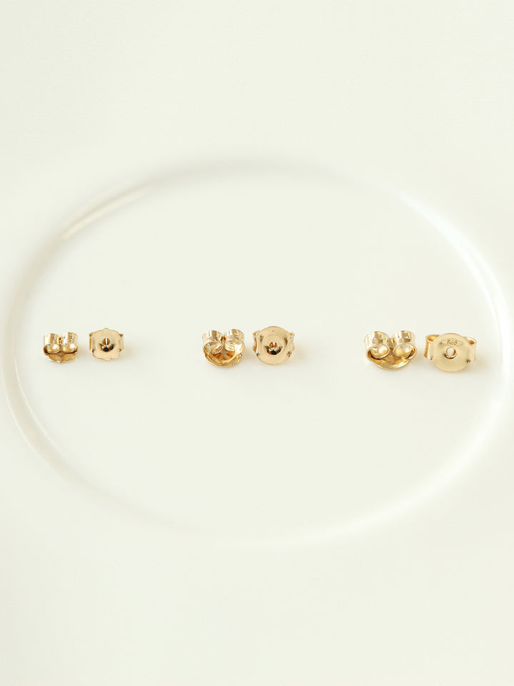 14K Gold Earring Butterfly Back S,M,L