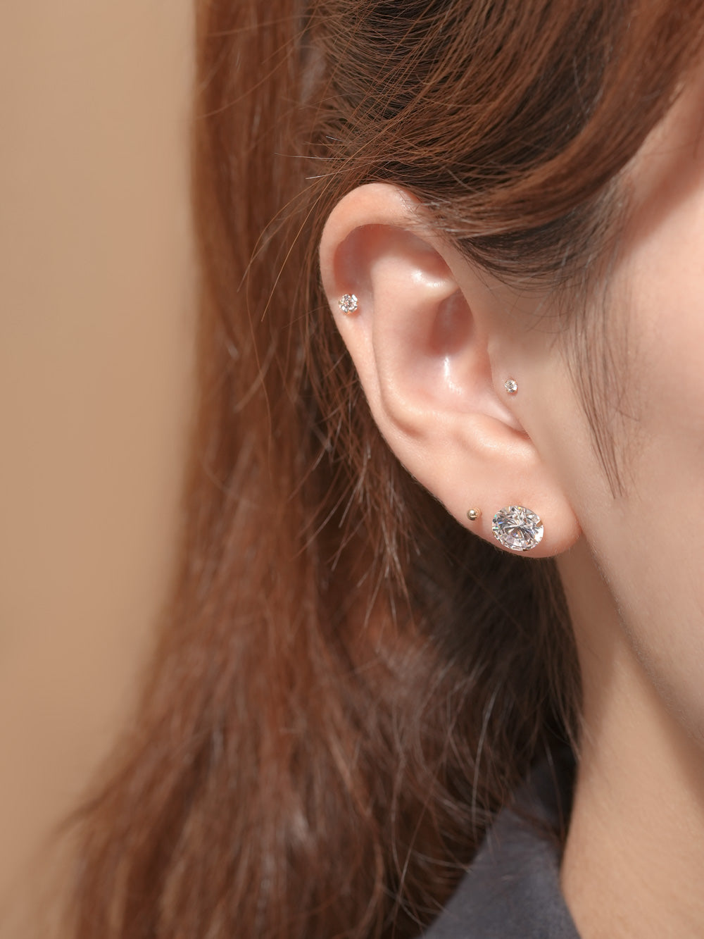 14K Gold Daily Cubic Earring