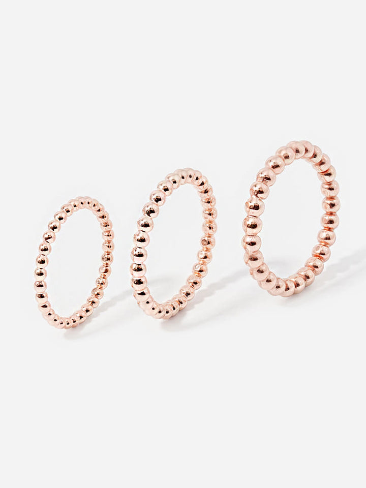 14K Solid Gold Layered Volume Bubble Ball Ring