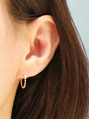 14K Gold Twist Conch Hoop Earring