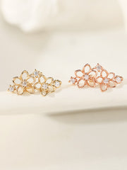 14K Gold Twin Flower Cartilage Earring 20G18G16G