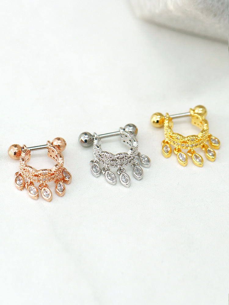 Horseshoe Cubic Ring Conch Piercing – MinimalBijoux