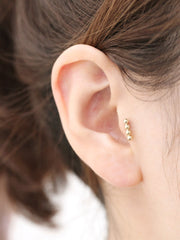 14K Gold Ball Stick Cartilage Earring 18G16G