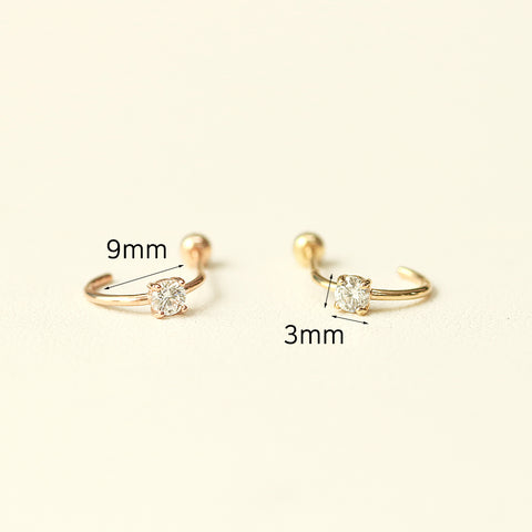 Joomi Lim Spike and Pearl Back Medium Half Hoop Earrings (Fashion Jewelry  and Watches,Earrings) IFCHIC.COM