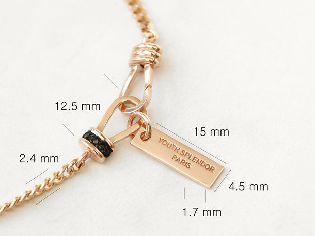 14K Gold Long Stick Chain Anklet Bracelet