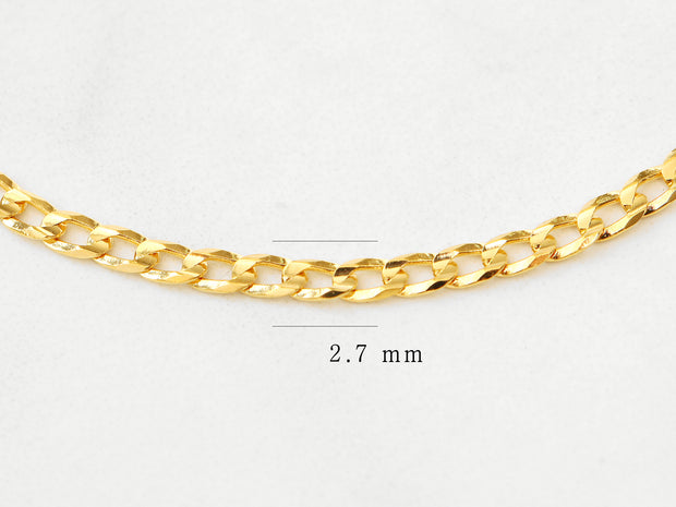 925 Silver Modern Chain Anklet