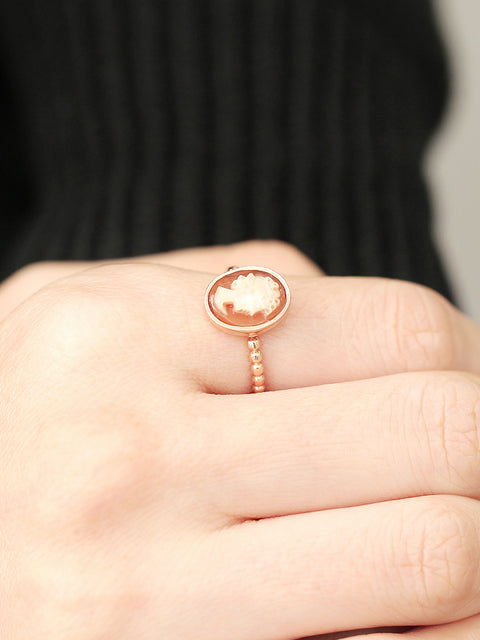 14K 18K Gold Cameo Ring