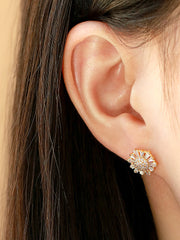 Pretty CZ Big Flower Cartilage earring