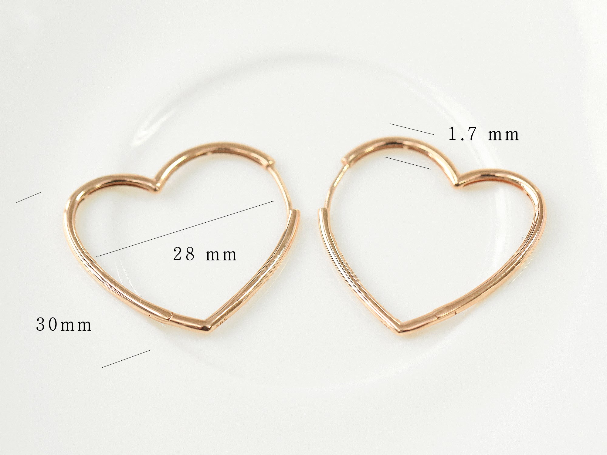 14K Gold Heart Hoop Earring – MinimalBijoux