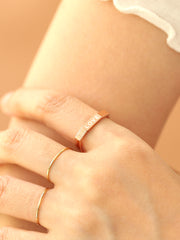 14K 18K Gold Enamel Love Ring