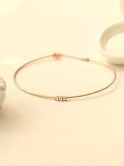 14K Gold Slim Mini Cubic Bangle