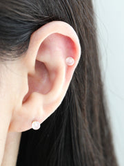 14K gold Natural Gemstone cartilage earring 20g