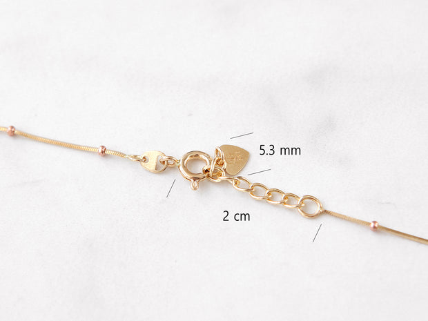 14K Gold Mini Ball Snake Necklace