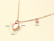 14K 18K Gold Volume Heart Necklace