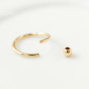 14K gold Ball Ring inner conch earring 18g