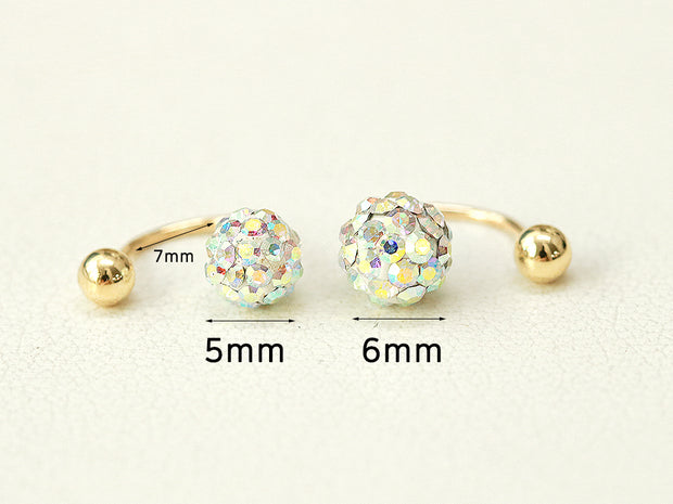 14K Gold Color Cubic Ball Tragus Piercing 20G