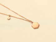 14K 18K Gold Color Initial Necklace