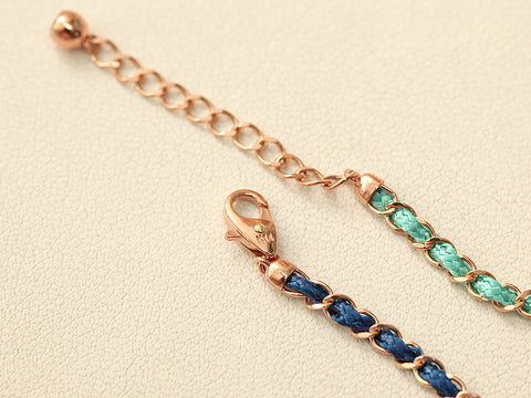 14K Gold Color Knot Chain Bracelet & Anklet