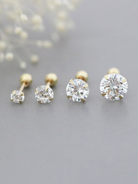 14K Gold Daily Cubic Cartilage earring 20g