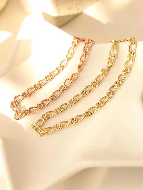 14K Gold Hollow Knot Chain Anklet