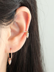 14K gold Bullet hoop Cartilage earring 18g16g