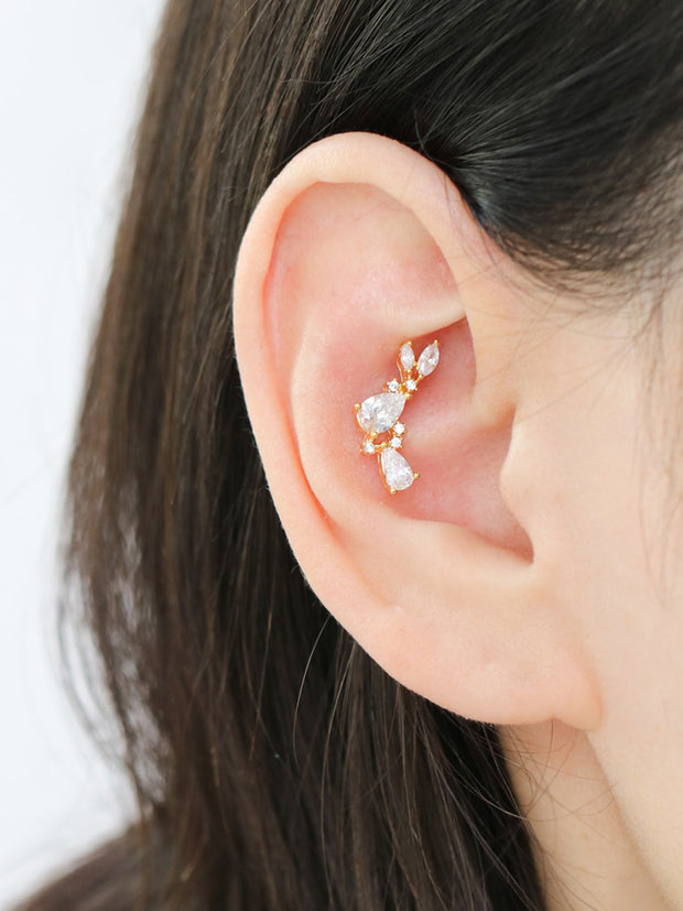 CZ Long Stud Cartilage earring