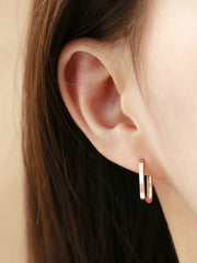 14K gold  Square earring