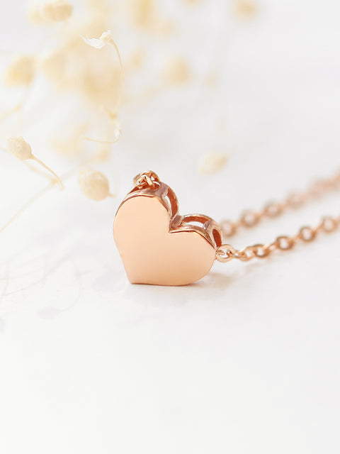 14K 18K Gold Mini Heart Necklace