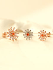14K gold Cubic Daisy cartilage earring 20g