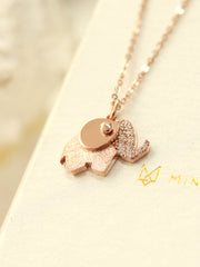 14K 18K Gold Lucky Elephant Necklace