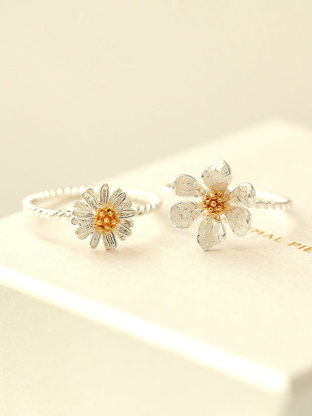 925 Silver Daisy Ring