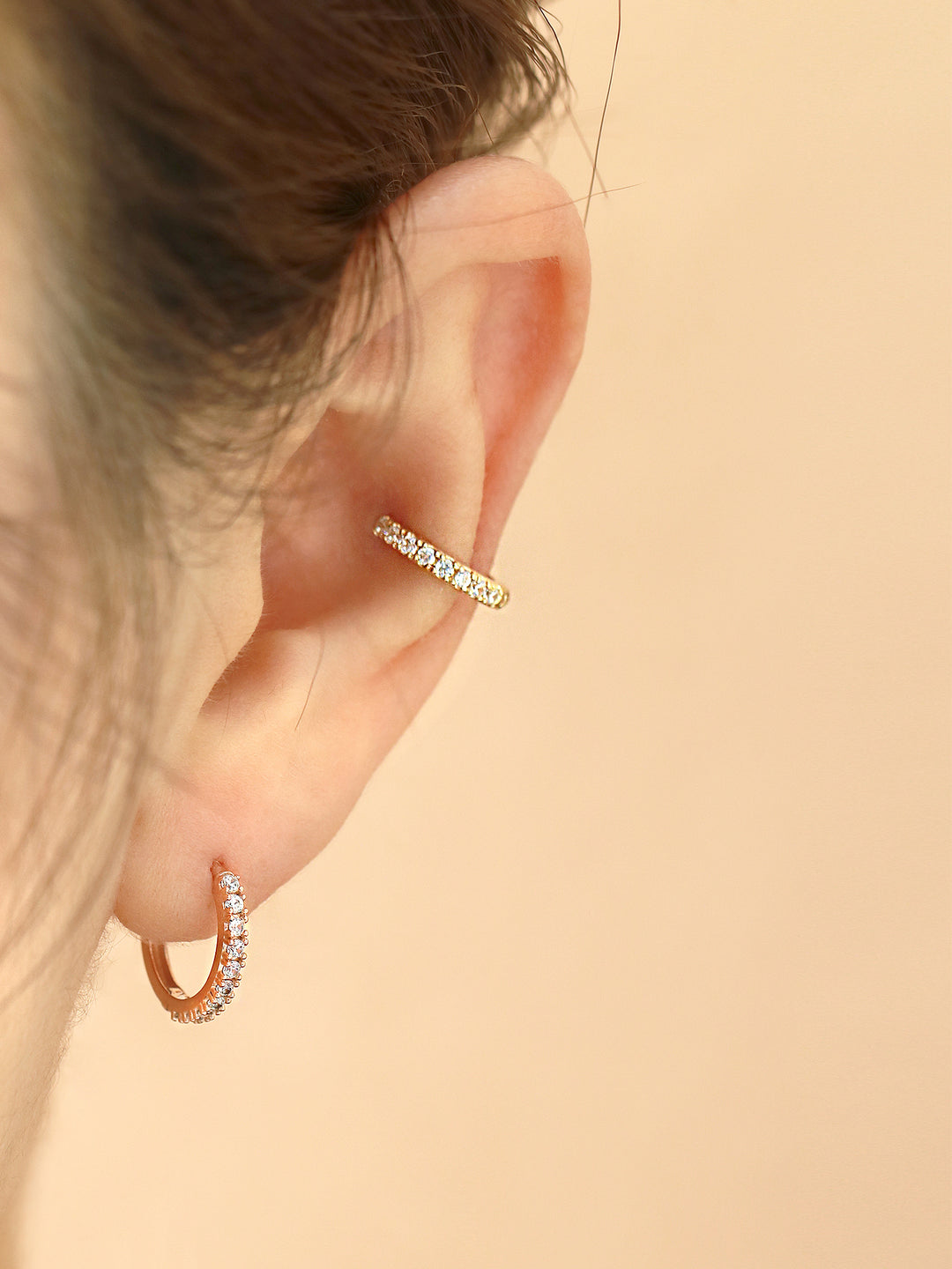 14K gold Conch Hoop earring 16g – MinimalBijoux