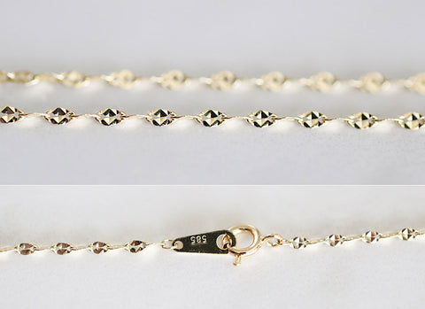 14K Gold Cubic Hoop Necklace