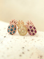 14K Gold Pineapple Cartilage Earring 18G16G