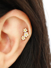 ?¬이즈확??/ 14K STAR FLOWER barbell piercing