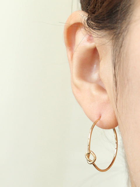 925 silver knot Hoop earring