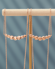14K 18K Gold Bubble Ball Cutting Necklace