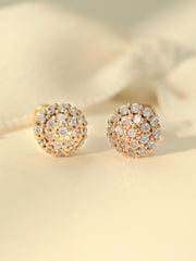 14K Gold Pave Cone CZ Cartilage Earring 18g16g