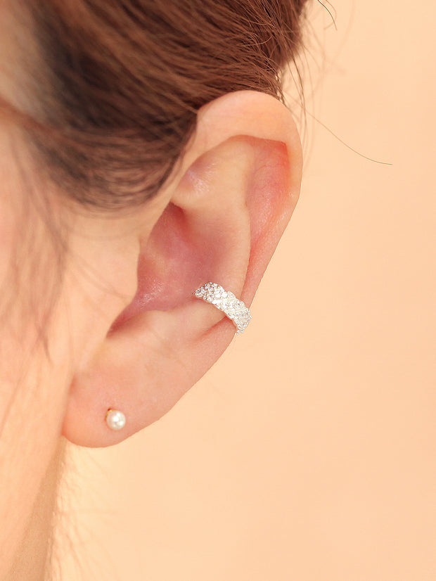 925 Silver Twist Cubic Ear Cuff