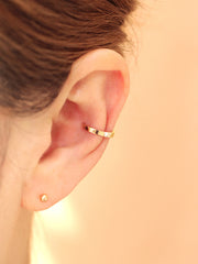 14K Gold Simple Line Ear Cuff