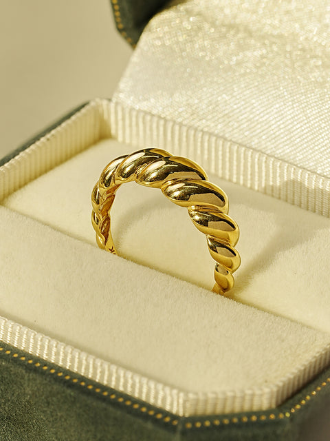 14K 3mm Twisted Rope Ring 14K Gold / 4.75