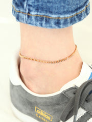 14K Gold Long Stick Chain Anklet Bracelet