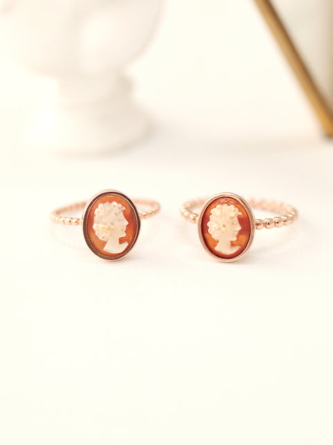 14K 18K Gold Cameo Ring