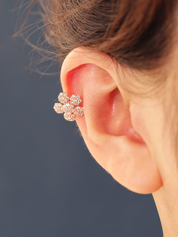14K Gold Big Flower Cartilage Earring 18G16G