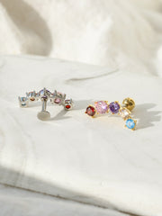 Rainbow CZ Cartilage earring