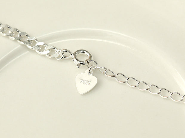 925 Silver 2 Balls Chain Anklet