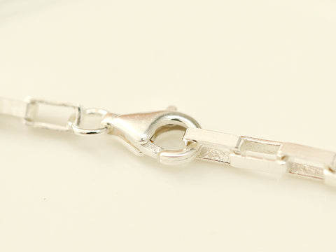925 Silver Square Chain Anklet & Bracelet