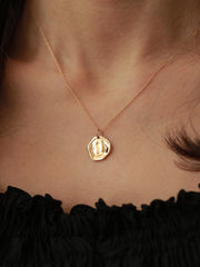 14K 18K Gold Coin Necklace