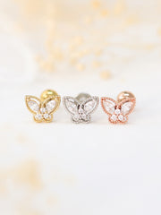 Butterfly Cubic CZ Cartilage earring