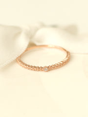 14K 18K Gold Mini Cubic Ball Ring